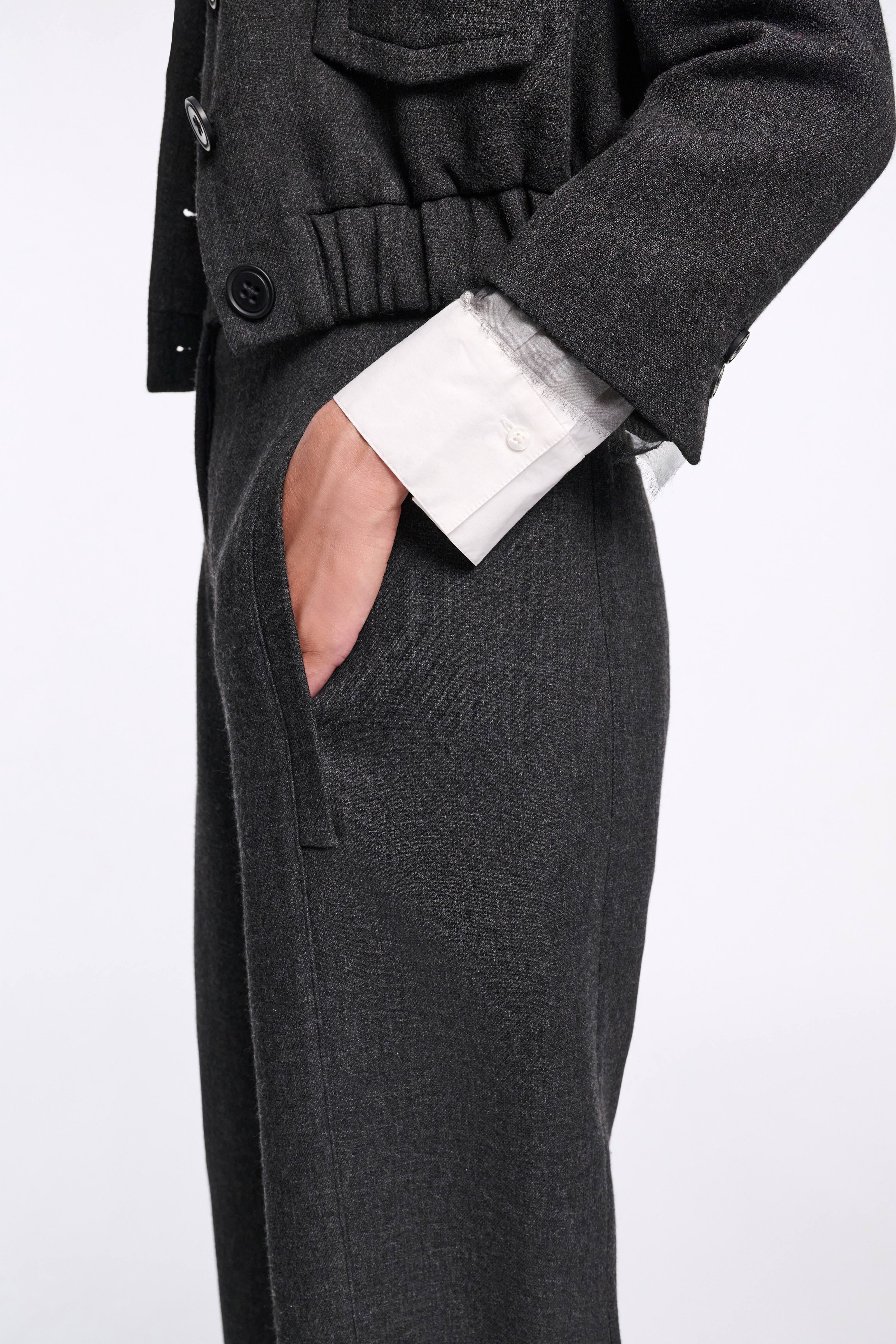 Dorothee Schumacher Peg top pants charcoal melange